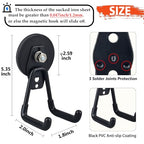 ULIBERMAGNET Heavy Duty Magnetic Garage Hooks,4 Pack Strong Large Magnet Hook for Power Drill,Garden Tools,Hose,Pegboard,Garage, Workshop,Magnetic Storage Hooks for Indoor Outdoor Hanging(Black) - style: 2.59INCH 4PACK Black Medium Hooks