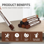 Boncart Wood Filler Sticks,6 Colors Wood Wax Crayons - color: Dark Color 6pcs