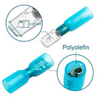 100 PCS Spade Connectors, Heat Shrink Spade Terminal 12-10 AWG - size: 12-10AWG, style: Spade Male