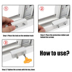 4 Sets Sliding Window Locks, Sliding Door Lock with Keys, White - color: White