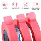 Pink Painters Tape,0.7" x 60 Yards x 3 Rolls (180 Yards Total) - color: Pink, size: 0.7", 60 yards