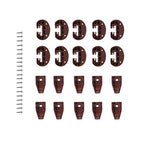 XTPTFABS 10Pcs Drawer Guide Repair Kit with Screws,Reinforced Brown Plastic