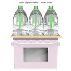 Univivi Fabric Foldable Storage Boxes with Lids, 4 Pack, Pink - color: Pink Polka Dot