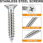 10 Pack White Flat Brackets, 6 Inch Straight Brace Mending Plate with Screw - size: 10 Pcs/ 6” x 0.8”