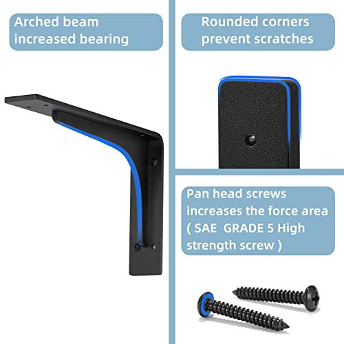 (16 INCH x 9.5 INCH) Shelf Bracket ,L Shelf Brackets,max Load 300lbs, Premium Alloy Metal Heavy Duty Shelf Bracket, high Strength Mounting Hardware Included, countertop Support, Pack of 4. - size: 16 INCH x 9.5 INCH (L Beam)