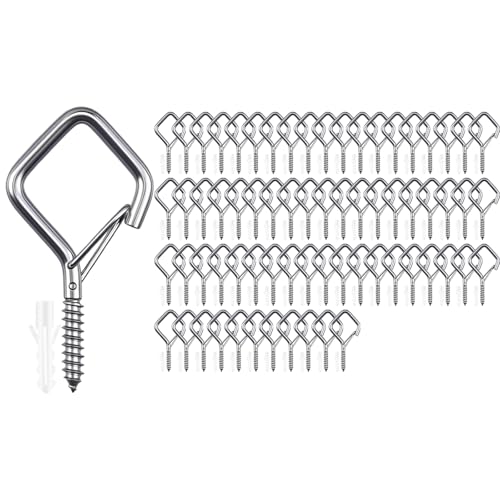 58 Pcs 304 Stainless Steel Ceiling Hooks for Plants & Lights - size: 58PCS