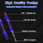 58-in-1 Precision Screwdriver Set, Magnetic Repair Tool Kit with 54 Bits & Extension Rod – for iPhone, Android, Laptop, PC, Watch, Game Console, Electronics, Toys
