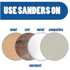 129 pc Flex Edge 1”, 2” and 3” Sanding Discs for DrillSet with Backing Pads - style: Flex Edge 129 Piece Kit