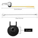 Honoson 4 Pcs 2 Inch Universal Toilet Flush Handle Replacement Kit, Black - color: Black