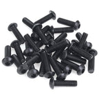 35 Pieces M6 x 20mm Button Head Socket Cap Screws, Thread Pitch 1.0mm, Sutemribor M6 Black Screws, 10.9 Grade Alloy Steel, Black Oxide Finish, Fully Threaded - size: M6 x 20mm, style: Button Head