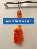 Vikan 41927 Brush,Washing,Stiff,10",PP/PBT,Orange