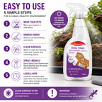 Beaphar Deep Clean Reptile Disinfectant 750ml Vivarium Terrarium Cleaner Spray
