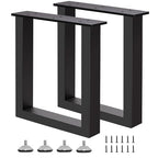16 Inch Metal Bench Legs Set of 2, Heavy Duty Steel Coffee Table Legs, DIY Furniture Feet with Screws and Adjustable Foot Pads - size: H16" Square