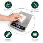 33lb/15kg Digital Food Kitchen Scale, Measuring Recipes Coffee Meat Baking