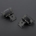 30 Pack 15 Pair Black Cabinet Hinges, 1/2" Semi Wrap Kitchen Hinges - color: Black, size: 1/2" Semi Wrap