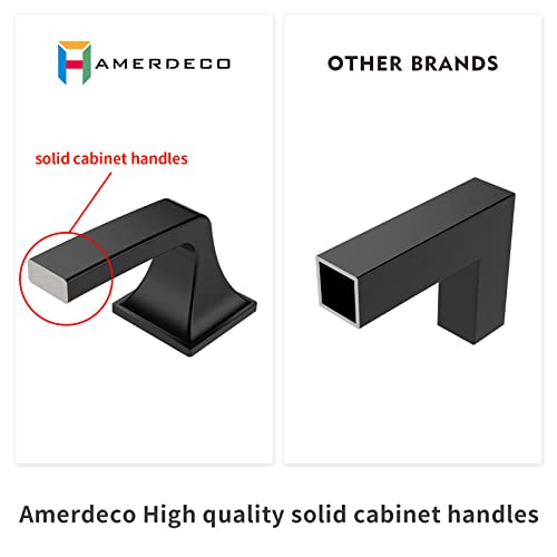 Amerdeco 10 Pack Kitchen Cabinet Handles Brushed Satin Nickel Cabinet Pulls 3.75 Inch(96mm) Hole Center Cabinet Hardware for Bathroom Drawer Pulls Dresser Pulls ZH0002 - color: Brushed Satin Nickel, size: 3.75" hole center