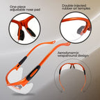 Global Vision Safety Shop Glasses - color: Orange Frame/Clear Lens