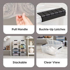 IRIS USA 6-Pack 13 Quart Storage Bins with Lids, Clear - color: Clear, size: 13 Qt, style: 6 Pack