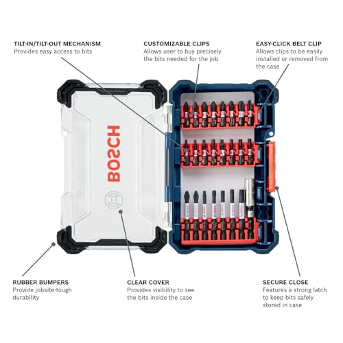 Bosch SDMS24 24 pc. Impact Tough™ Screwdriving Custom Case System Set - size: 24-Piece Set, style: Screwdriving