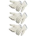 SAFEGEAR Cowhide Leather Work Gloves with Keystone Thumb - color: White, size: Large (Pack of 3)