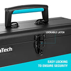 DURATECH 15" Metal Tool Box, Portable Steel Toolbox with Metal Latch