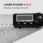 S&F STEAD & FAST Digital Angle Finder Tool with Case, 7 Inch / 200 mm - size: Digital Angle Ruler 7 Inch