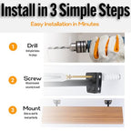 EVALD LevelMate™ Uni-Mount 6 Inch Floating Shelf Brackets, Hidden Shelf Brackets with Anti-Sag Pinol Screw System, Floating Shelf Mount with Screws & Anchors (4 Pack) - size: 6 Inch, style: 4 Pack Uni-mount