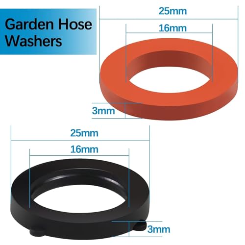 ZDBB 80 Pcs Garden Hose Gasket Rubber Seal, Fits All Standard 3/4 Inch Outdoor Hose Fittings with Heavy Duty Red and Black Self-Locking Tabs to Hold The Gasket Securely in The Fitting (Pack of 2) - size: 80 PCS (Pack of 2)