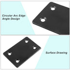 BokWin 12Pcs Flat Straight Mending Plates, 2.4"x1.5" - size: 2.4" x 1.5" (Black)