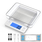 BOMATA Upgraded Small Food Scale with 0.1 g/0.001 oz High Precision - size: 0.1g/3kg Silver