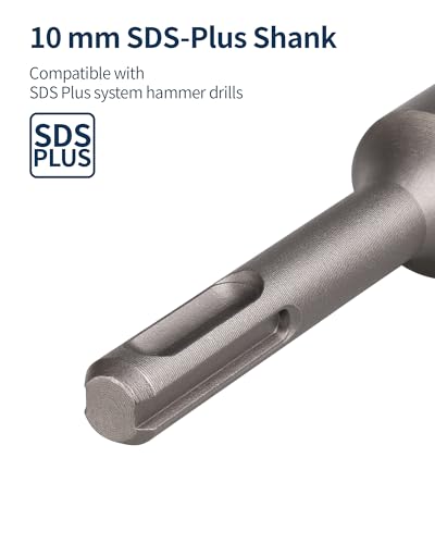 1/2 Inch x 12 Inch SDS Plus Rotary Hammer Drill Bit, Firecore Tungsten Carbide Long Drill Bits for Concrete Masonry Ceramic Tile Cement Walls Brick Rocks Stone, Brocas para Concreto - size: 1/2 in.