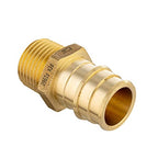 10 piece EFIELD Brass Expansion Pex A 3/4"x 1/2" Male NPT Adapter Fitting - size: 3/4" x 1/2" (Brass, Pack of 10)