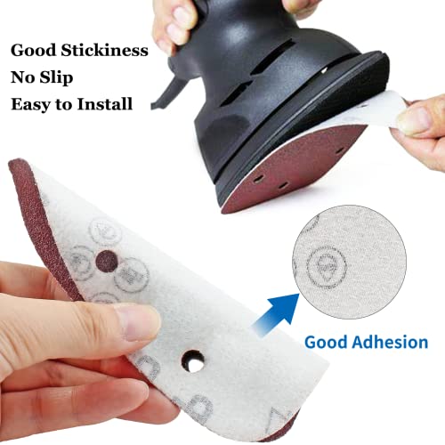 25 Pcs Mouse Detail Sander Sandpaper, 120 Grit, 5 Hole - size: 120 Grit - 25 Pcs
