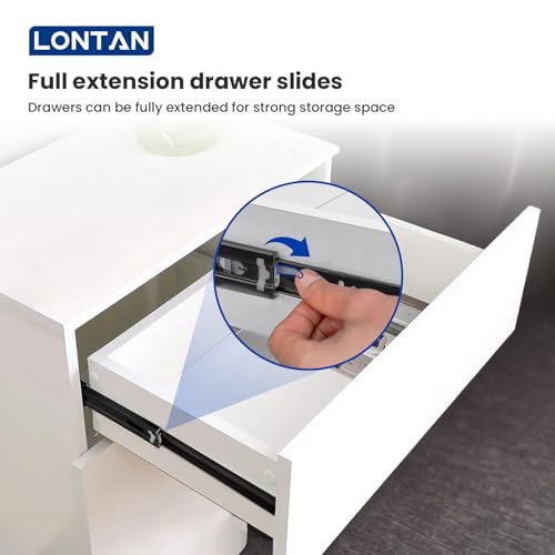 LONTAN 1 Pair Black Side Mount Drawer Slides 18 Inch Heavy Duty Rails - color: Black, size: 18 Inch - Drawer Slide