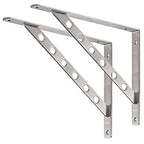 YUMORE 16 Inch Shelf Bracket, Heavy Duty L Bracket, 2 Pack - size: 16"(Soild)