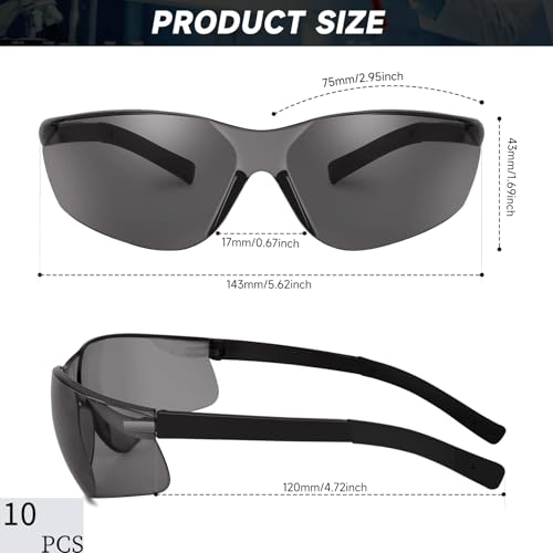 Salfboy Tinted Safety Glasses for Men - color: 10 Grey