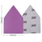 240 Grit Sandpaper, Triangle Sanding Sheets, Fits Milwaukee M12 Fuel Sander - style: 240 Grit