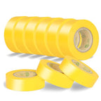 Yellow Electrical Tape, UL Approved, 0.7in x 33ft, 9 Pack - color: Yellow