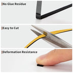 Yotache Weather Stripping (.25) 1/4 Inch Wide X 1/16 Inch Thick, 33 Ft - size: 1/4"x1/16"x33 FT