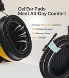 AM FM Radio Hearing Protection Earmuff, Bluetooth 5.4, 30SNR - color: Am/Fm+ Bluetooth-yellow