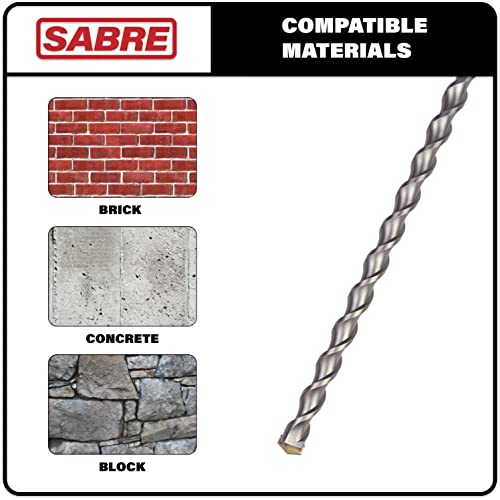 3/4 Inch x 39 Inch SDS Plus Rotary Hammer Drill Bit, Carbide Tipped for Brick, Stone, Concrete (3/4" x 37" x 39") - size: 3/4 in