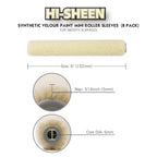 ROLLINGDOG 6" Paint Roller Covers Synthetic Velour Paint Roller - color: 8PC Synthetic Velour Roller sleeves