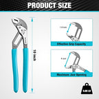 DURATECH 10-Inch Water Pump Pliers, Quick-Adjust Groove Joint Pliers - style: 10"