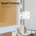 30 Pack 15 Pair White Cabinet Hinges, 3/8" Inset Semi-Concealed Hinges - color: White, size: 3/8" Inset