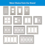 DEWENWILS Tripple Toggle Wallplates, Brushed Nickel Light Switch Covers - color: Brushed Nickel, size: 3 Toggle 2PK