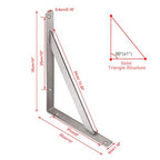 YUMORE 14 Inch Shelf Bracket, Heavy Duty L Bracket, 2 Pack - size: 14"(Soild)