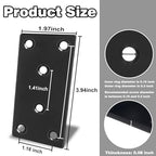 50‑Pack Flat Metal Brackets, 4" 304 Stainless Steel Brackets - size: 50PCS-4''Flat Plates