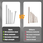 VGBUY 15PCS Stainless Steel Hardware Nails, 6 Inch Flat Head Nails for Hanging Pictures - color: Silver, size: 6 Inch