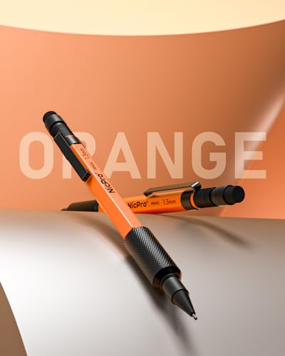 Nicpro MP2000 1.3mm Metal Mechanical Pencil Set with Case (Orange) - style: 1 Pack (Orange)