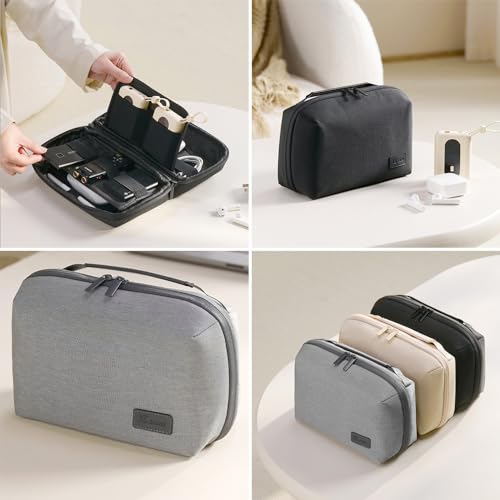 Kaxich Travel Electronics Organizer Pouch, Portable Cable Organizer Case - color: Black